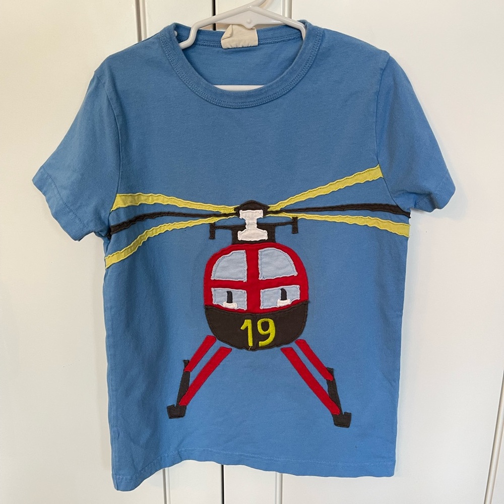 Mini Biden Boys' Helicopter appliqué t-shirt Size 7-8